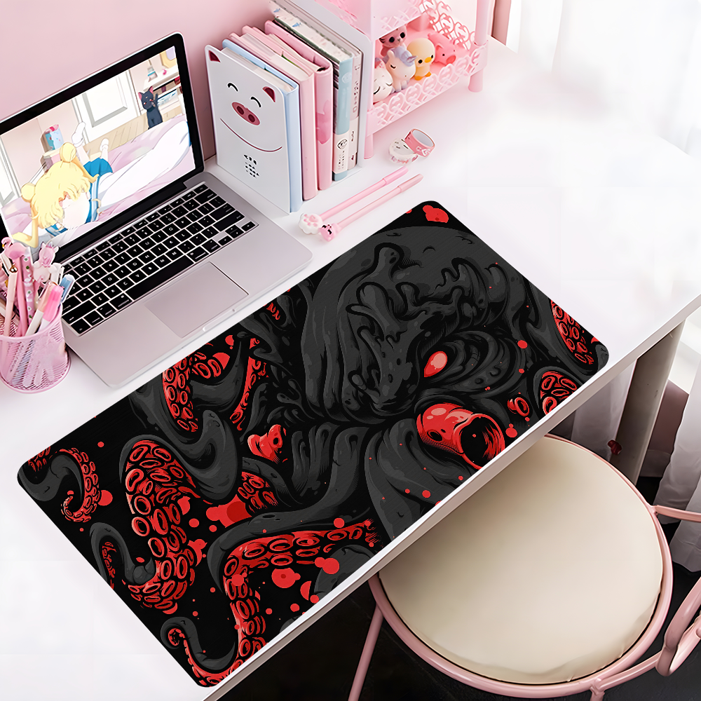 Gaming Accessories For Setup - Octopus Monster Mousepad Large Anti-Slip Mouse