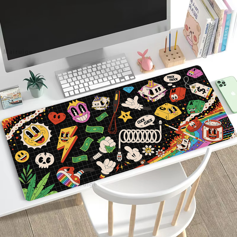 Gaming Accessories For Pc Setup - Graffiti Mausepad Office Rug Desk Mat