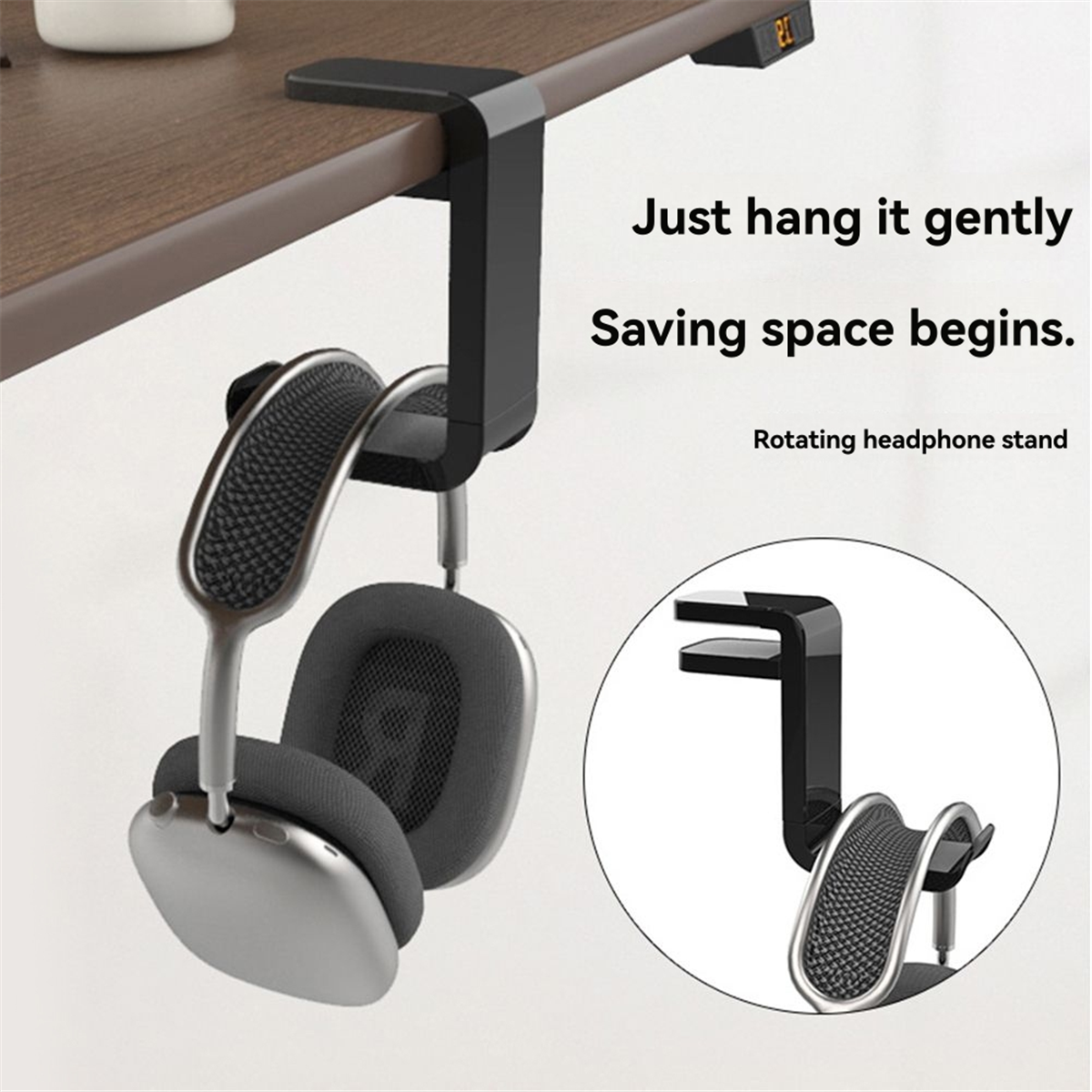 Gaming Accessories Wall Mount - ABYB 360° Rotating Headphone Stand Desktop