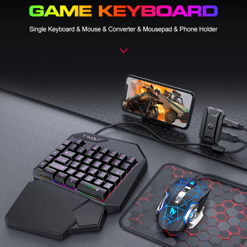 T-WOLF TF900 One Handed Keyboa - Gaming Accessories Mobile recensione e prezzo