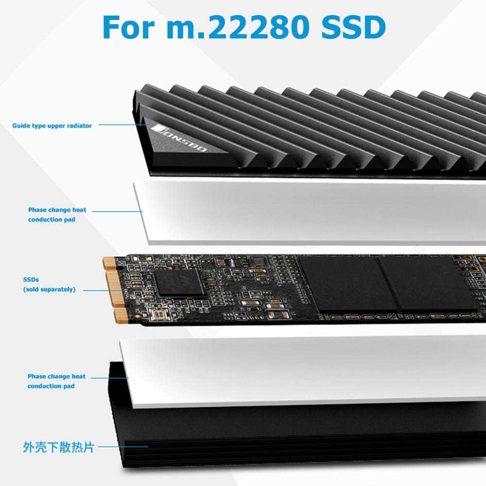 Jonsbo M2 2280 SSD Aluminum He - M2 Heatsink Cooler recensione e prezzo