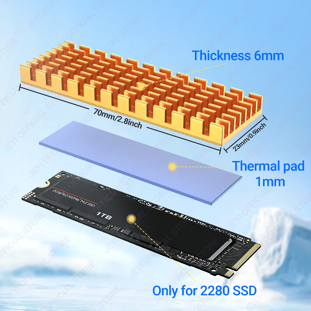JEYI M.2 SSD Heatsink Aluminum - M2 Heatsink Cooler recensione e prezzo