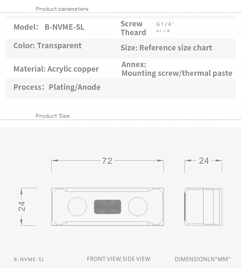 Bykski Water Block for 2280 /2 - M2 Heatsink Cooler recensione e prezzo