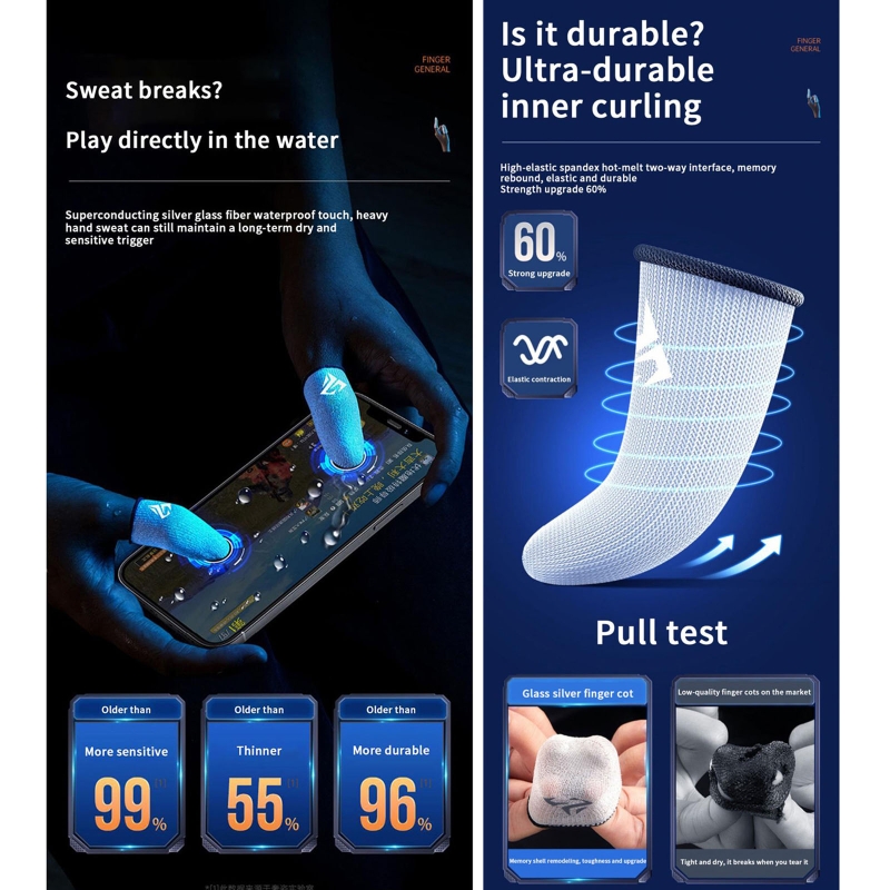 1 Pair Gamer Finger Sleeves Sw - Gaming Accessories Mobile recensione e prezzo