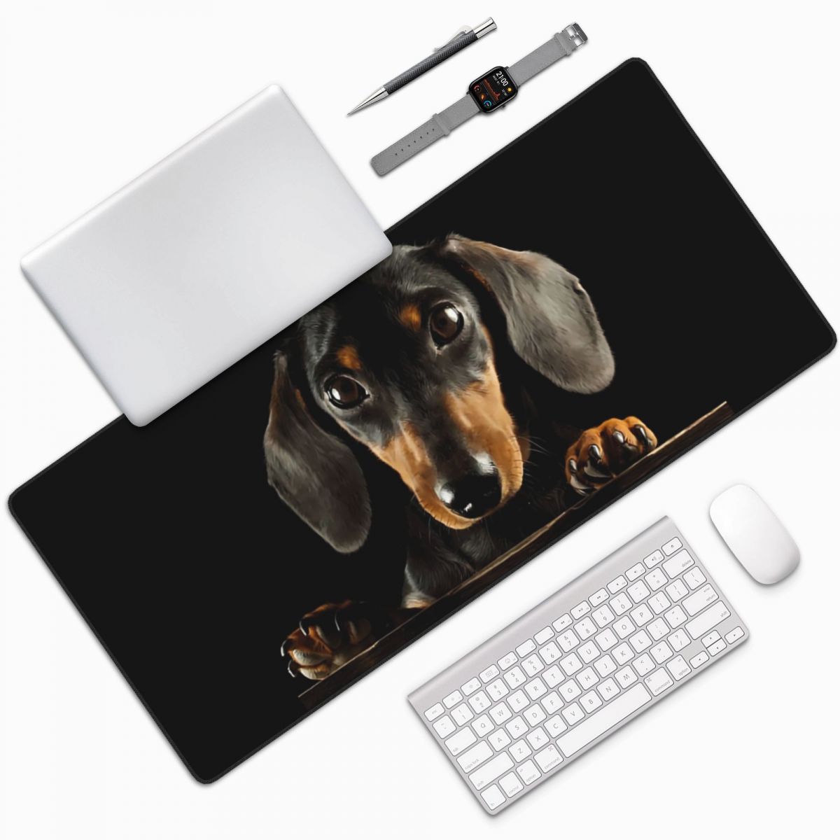 Large Mouse Pad Black Dachshun - Gaming Accessories Photo recensione e prezzo