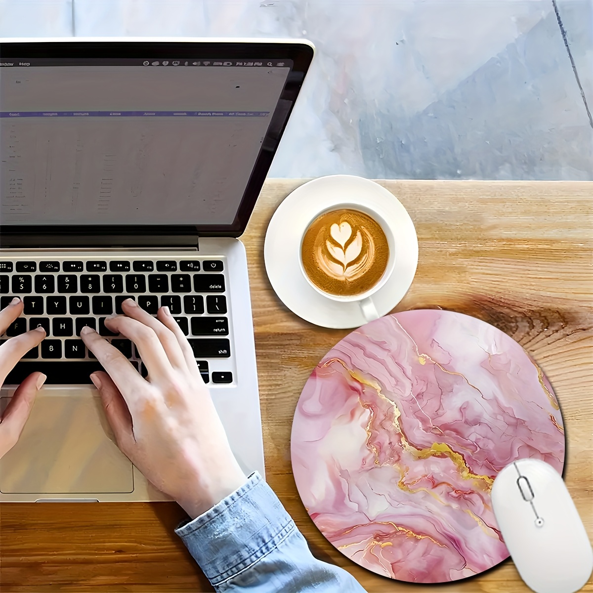 Pink Marble Mouse Pad PC Lapto - Gaming Accessories For Pc Setup recensione e prezzo